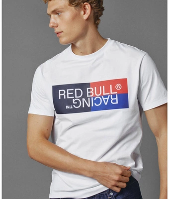 Red Bull Racing x Pepe Jeans - Men's Color Block Logo T-shirt - White
