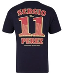Red Bull Racing F1 Men's Sergio Perez Vintage T-Shirt - Night Sky