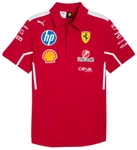 Scuderia Ferrari F1 Men's 2025 Team Polo Shirt - Dark Cherry